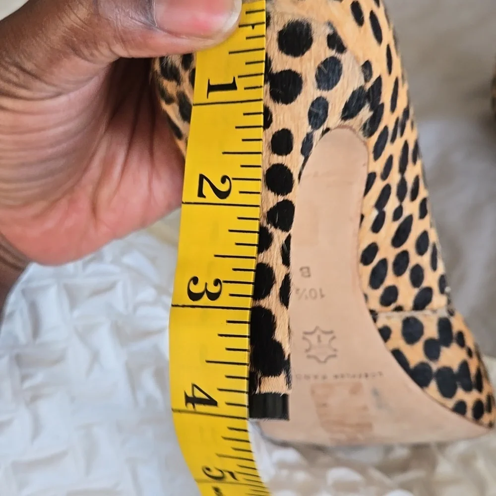 Loeffler Randall Pari Cheetah Print Real Fur Stiletto High Heel Pumps Mobwife